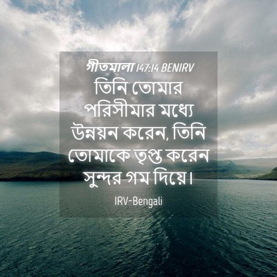 Picture 04 - গীতমালা 147:14 BENIRV - তিনি তোমার - Bible Verse Picture