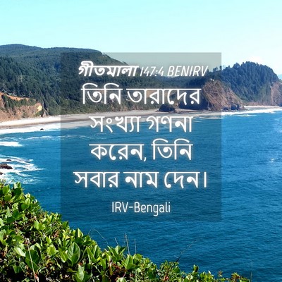 Picture 04 - গীতমালা 147:4 BENIRV - তিনি তারাদের - Bible Verse Picture