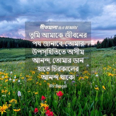 Picture 04 - গীতমালা 16:11 BENIRV - তুমি আমাকে জীবনের - Bible Verse Picture