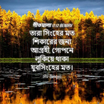 Picture 04 - গীতমালা 17:12 BENIRV - তারা সিংহের মত - Bible Verse Picture