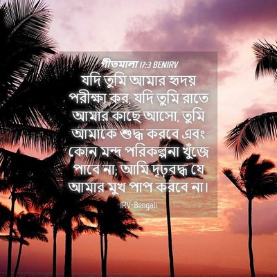 Picture 04 - গীতমালা 17:3 BENIRV - যদি তুমি আমার - Bible Verse Picture