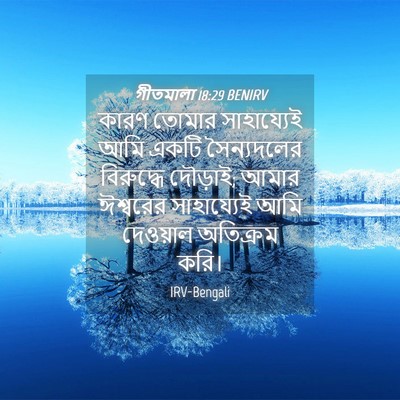Picture 04 - গীতমালা 18:29 BENIRV - কারণ তোমার - Bible Verse Picture