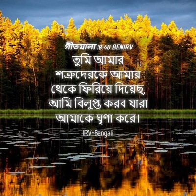 Picture 04 - গীতমালা 18:40 BENIRV - তুমি আমার - Bible Verse Picture