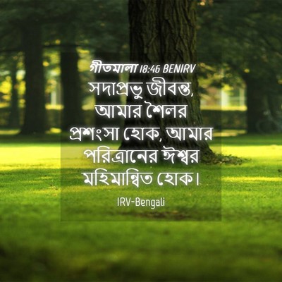 Picture 04 - গীতমালা 18:46 BENIRV - সদাপ্রভুু জীবন্ত, - Bible Verse Picture