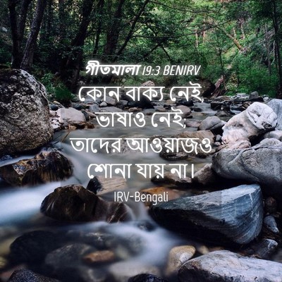 Picture 04 - গীতমালা 19:3 BENIRV - কোন বাক্য নেই, - Bible Verse Picture