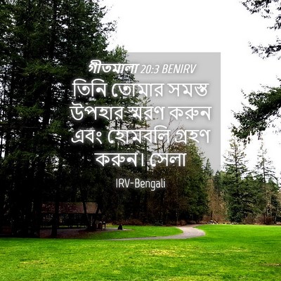 Picture 04 - গীতমালা 20:3 BENIRV - তিনি তোমার সমস্ত - Bible Verse Picture