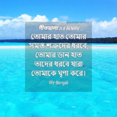 Picture 04 - গীতমালা 21:8 BENIRV - তোমার হাত তোমার - Bible Verse Picture