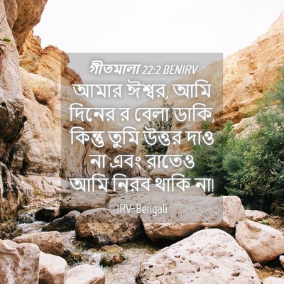 Picture 04 - গীতমালা 22:2 BENIRV - আমার ঈশ্বর, আমি - Bible Verse Picture