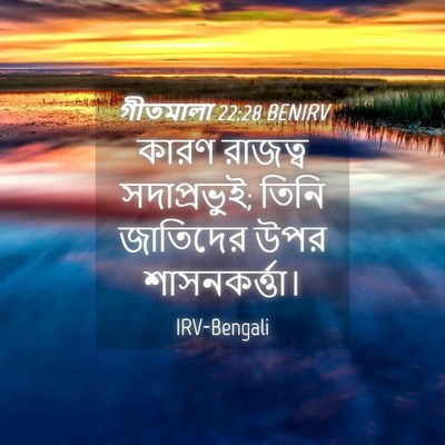 Picture 04 - গীতমালা 22:28 BENIRV - কারণ রাজত্ব - Bible Verse Picture