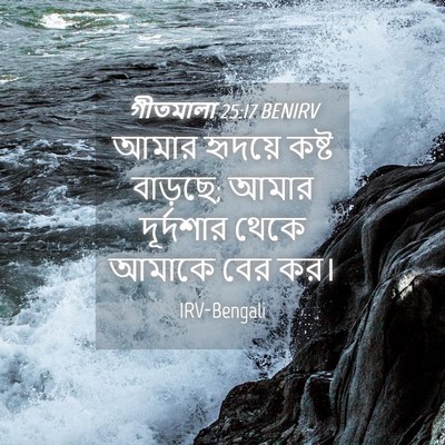Picture 04 - গীতমালা 25:17 BENIRV - আমার হৃদয়ে কষ্ট - Bible Verse Picture