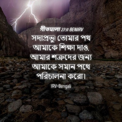 Picture 04 - গীতমালা 27:11 BENIRV - সদাপ্রভুু! তোমার - Bible Verse Picture