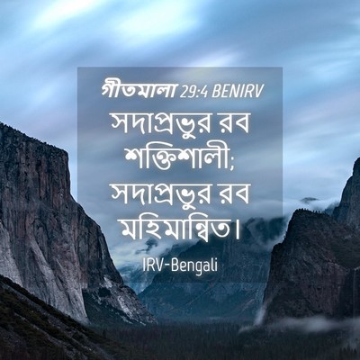 Picture 04 - গীতমালা 29:4 BENIRV - সদাপ্রভুুর রব - Bible Verse Picture