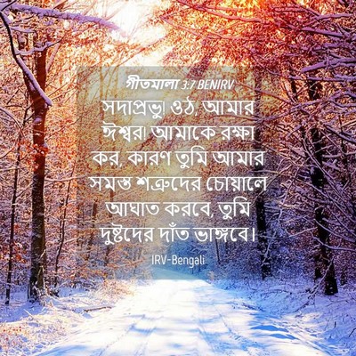 Picture 04 - গীতমালা 3:7 BENIRV - সদাপ্রভুু! ওঠ, আমার - Bible Verse Picture
