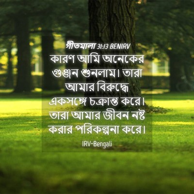Picture 04 - গীতমালা 31:13 BENIRV - কারণ আমি অনেকের - Bible Verse Picture