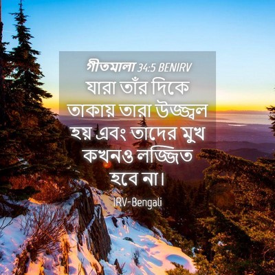 Picture 04 - গীতমালা 34:5 BENIRV - যারা তাঁর দিকে - Bible Verse Picture