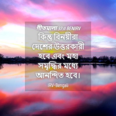 Picture 04 - গীতমালা 37:11 BENIRV - কিন্তু বিনয়ীরা - Bible Verse Picture