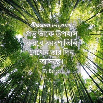 Picture 04 - গীতমালা 37:13 BENIRV - প্রভু তাকে উপহাস - Bible Verse Picture