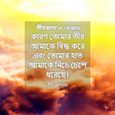 Picture 04 - গীতমালা 38:2 BENIRV - কারণ তোমার তীর - Bible Verse Picture