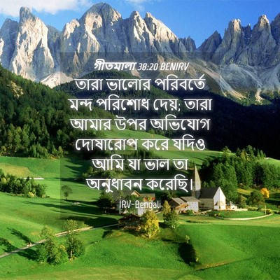 Picture 04 - গীতমালা 38:20 BENIRV - তারা ভালোর - Bible Verse Picture