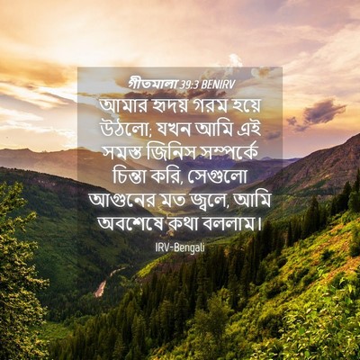 Picture 04 - গীতমালা 39:3 BENIRV - আমার হৃদয় গরম - Bible Verse Picture