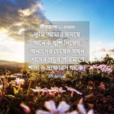 Picture 04 - গীতমালা 4:7 BENIRV - তুমি আমার হৃদয়ে - Bible Verse Picture