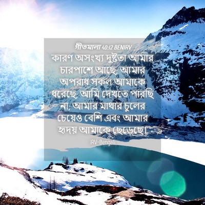 Picture 04 - গীতমালা 40:12 BENIRV - কারণ অসংখ্য - Bible Verse Picture