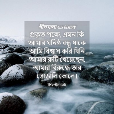 Picture 04 - গীতমালা 41:9 BENIRV - প্রকৃত পক্ষে, এমন - Bible Verse Picture