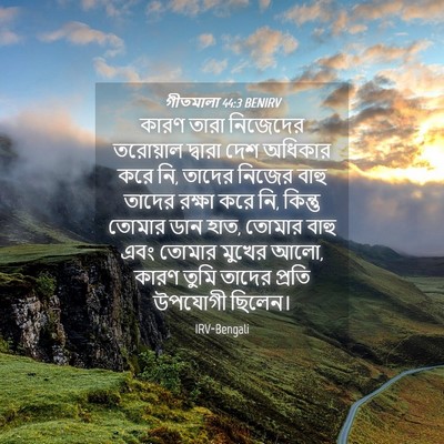 Picture 04 - গীতমালা 44:3 BENIRV - কারণ তারা নিজেদের - Bible Verse Picture