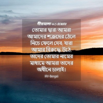 Picture 04 - গীতমালা 44:5 BENIRV - তোমার দ্বারা আমরা - Bible Verse Picture