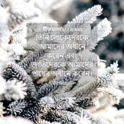Picture 04 - গীতমালা 47:3 BENIRV - তিনি লোকেদেরকে - Bible Verse Picture