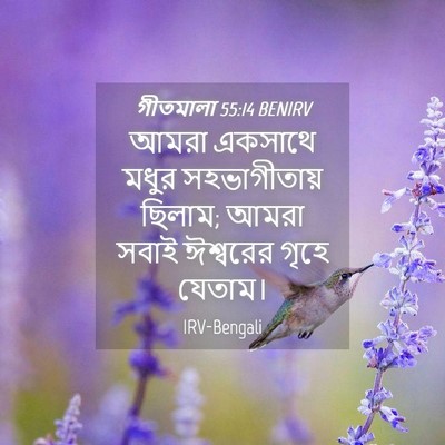 Picture 04 - গীতমালা 55:14 BENIRV - আমরা একসাথে মধুর - Bible Verse Picture