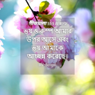 Picture 04 - গীতমালা 55:5 BENIRV - ভয় ও কম্প আমার উপর - Bible Verse Picture