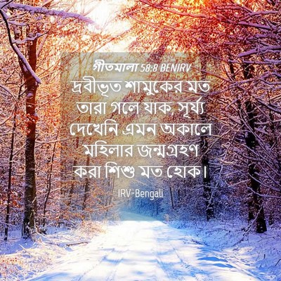 Picture 04 - গীতমালা 58:8 BENIRV - দ্রবীভূত শামুকের - Bible Verse Picture