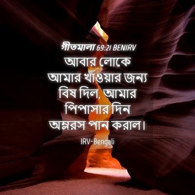 Picture 04 - গীতমালা 69:21 BENIRV - আবার লোকে আমার - Bible Verse Picture