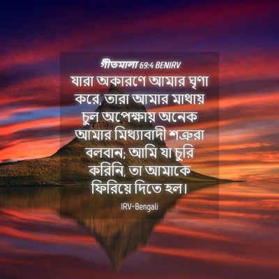 Picture 04 - গীতমালা 69:4 BENIRV - যারা অকারণে আমার - Bible Verse Picture