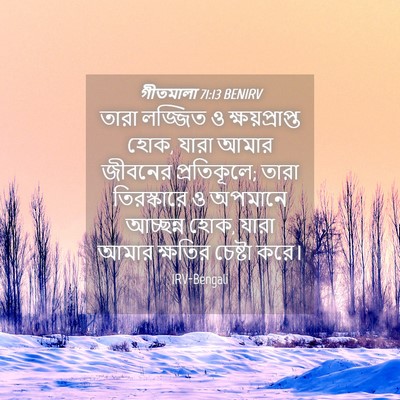 Picture 04 - গীতমালা 71:13 BENIRV - তারা লজ্জিত ও - Bible Verse Picture