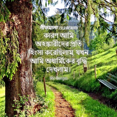 Picture 04 - গীতমালা 73:3 BENIRV - কারণ আমি - Bible Verse Picture