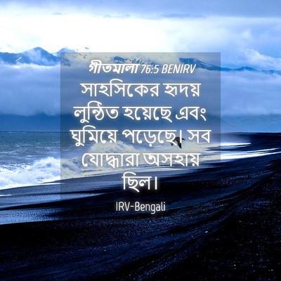 Picture 04 - গীতমালা 76:5 BENIRV - সাহসিকের হৃদয় - Bible Verse Picture