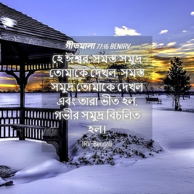 Picture 04 - গীতমালা 77:16 BENIRV - হে ঈশ্বর, সমস্ত - Bible Verse Picture