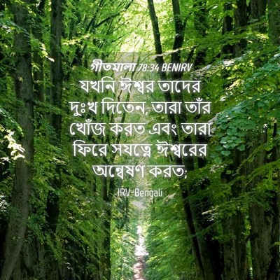 Picture 04 - গীতমালা 78:34 BENIRV - যখনি ঈশ্বর তাদের - Bible Verse Picture
