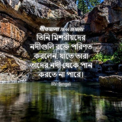 Picture 04 - গীতমালা 78:44 BENIRV - তিনি মিশরীয়দের - Bible Verse Picture