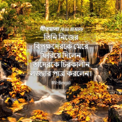 Picture 04 - গীতমালা 78:66 BENIRV - তিনি নিজের - Bible Verse Picture