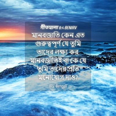 Picture 04 - গীতমালা 8:4 BENIRV - মানবজাতি কেন এত - Bible Verse Picture
