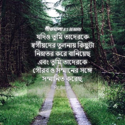 Picture 04 - গীতমালা 8:5 BENIRV - যদিও তুমি তাদেরকে - Bible Verse Picture
