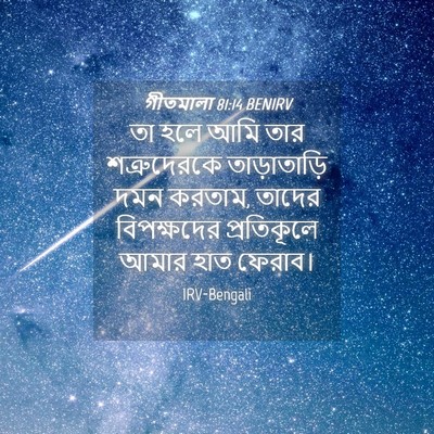 Picture 04 - গীতমালা 81:14 BENIRV - তা হলে আমি তার - Bible Verse Picture