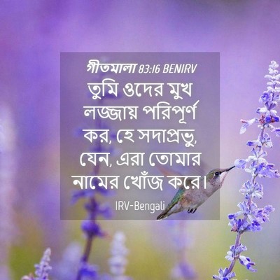 Picture 04 - গীতমালা 83:16 BENIRV - তুমি ওদের মুখ - Bible Verse Picture