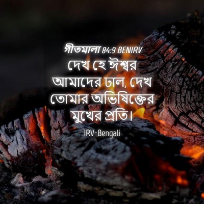 Picture 04 - গীতমালা 84:9 BENIRV - দেখ হে ঈশ্বর - Bible Verse Picture