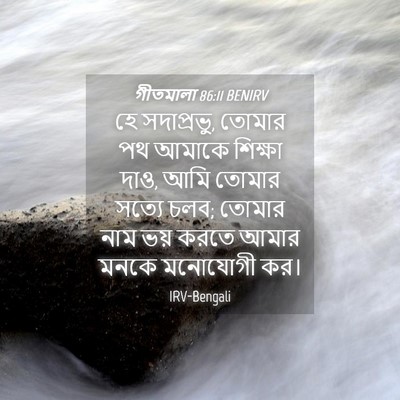 Picture 04 - গীতমালা 86:11 BENIRV - হে সদাপ্রভুু, - Bible Verse Picture