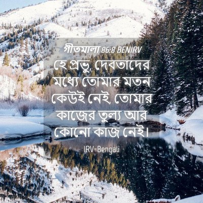 Picture 04 - গীতমালা 86:8 BENIRV - হে প্রভু, দেবতাদের - Bible Verse Picture