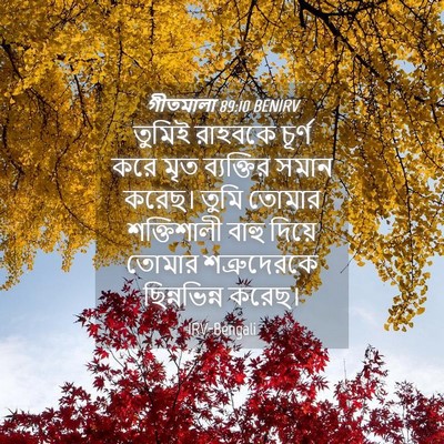 Picture 04 - গীতমালা 89:10 BENIRV - তুমিই রাহবকে - Bible Verse Picture